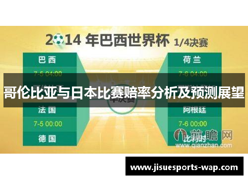 哥伦比亚与日本比赛赔率分析及预测展望